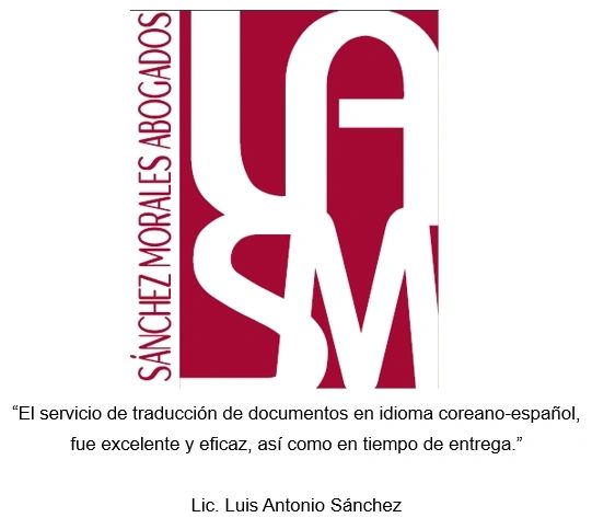 Testimonio de Sánchez Morales Abogados sobre ALGARA Traductores